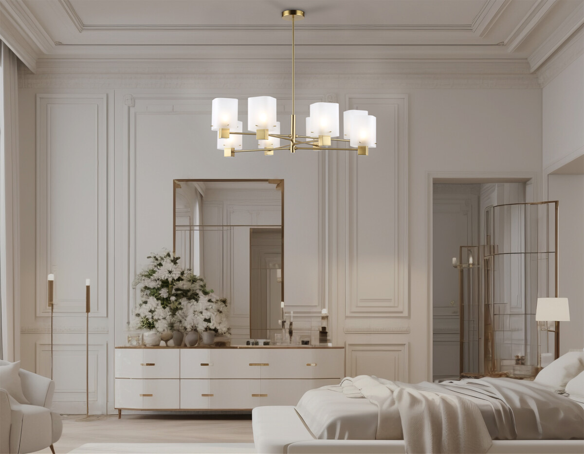 LH57033/8 BS/SM латунь/дымчатый E14/8 max 40W D830*710 — изображение 1