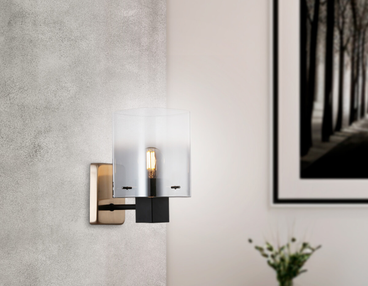 LH57045 BK/DBS/SM черный/темная латунь/дымчатый E14 max 40W 195*110*185 — изображение 1