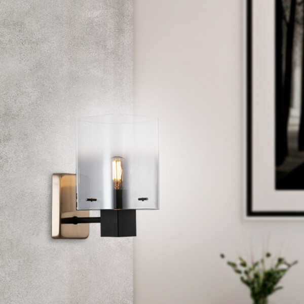 LH57045 BK/DBS/SM черный/темная латунь/дымчатый E14 max 40W 195*110*185