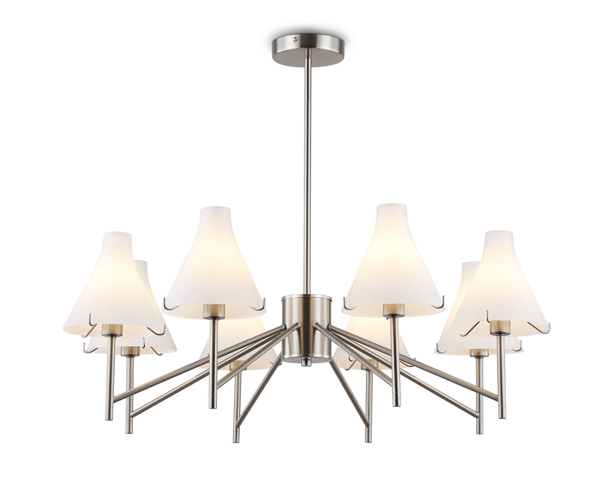 LH57125/8 SN/FR никель/белый матовый E14/8 max 40W D800*650 — изображение 7