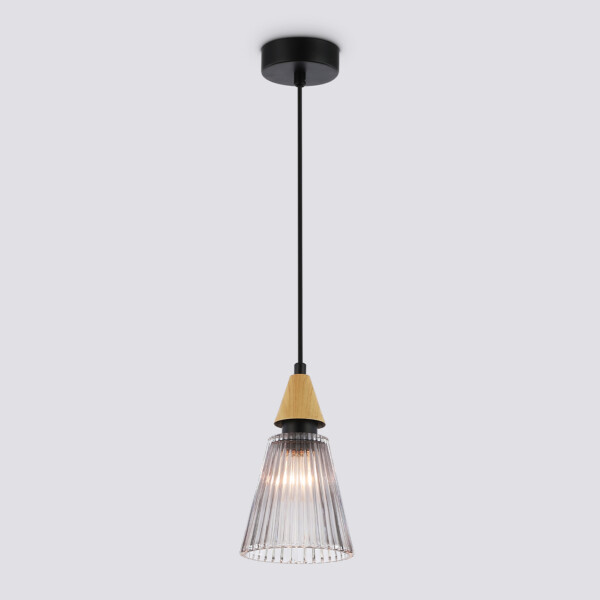 LH58111 BK/LW/SM черный/светлое дерево/дымчатый E14 max 40W D110*1500