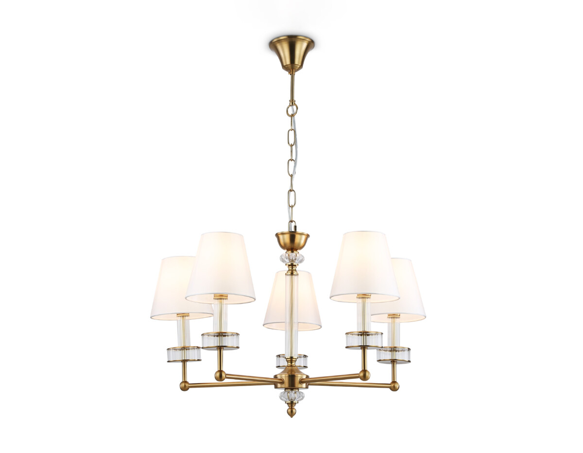 LH71021/5 BS/WH латунь/белый E14*5 max 40W D670*1130 — изображение 9