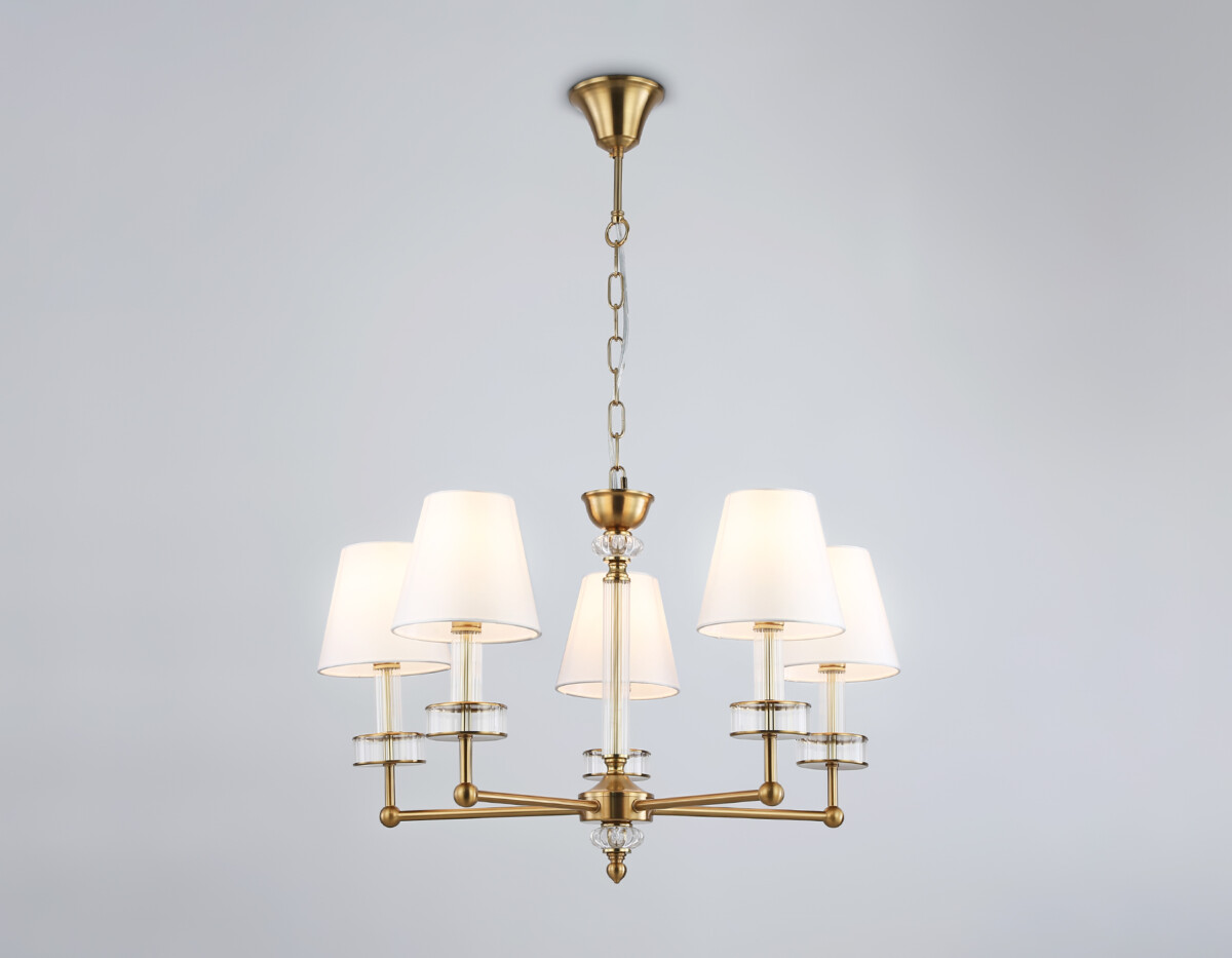 LH71021/5 BS/WH латунь/белый E14*5 max 40W D670*1130 — изображение 1