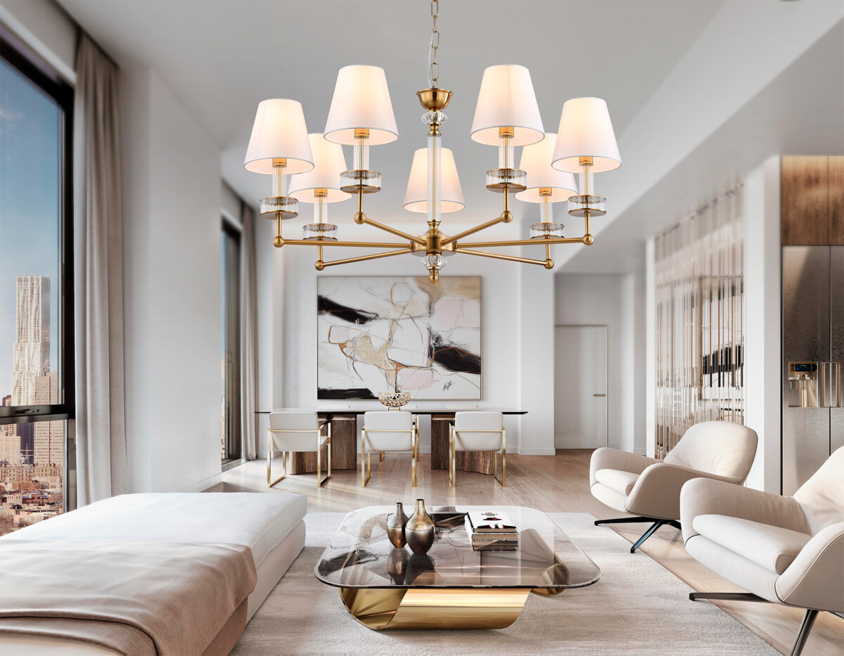 LH71023/7 BS/WH латунь/белый E14*7 max 40W D820*1130 — изображение 7