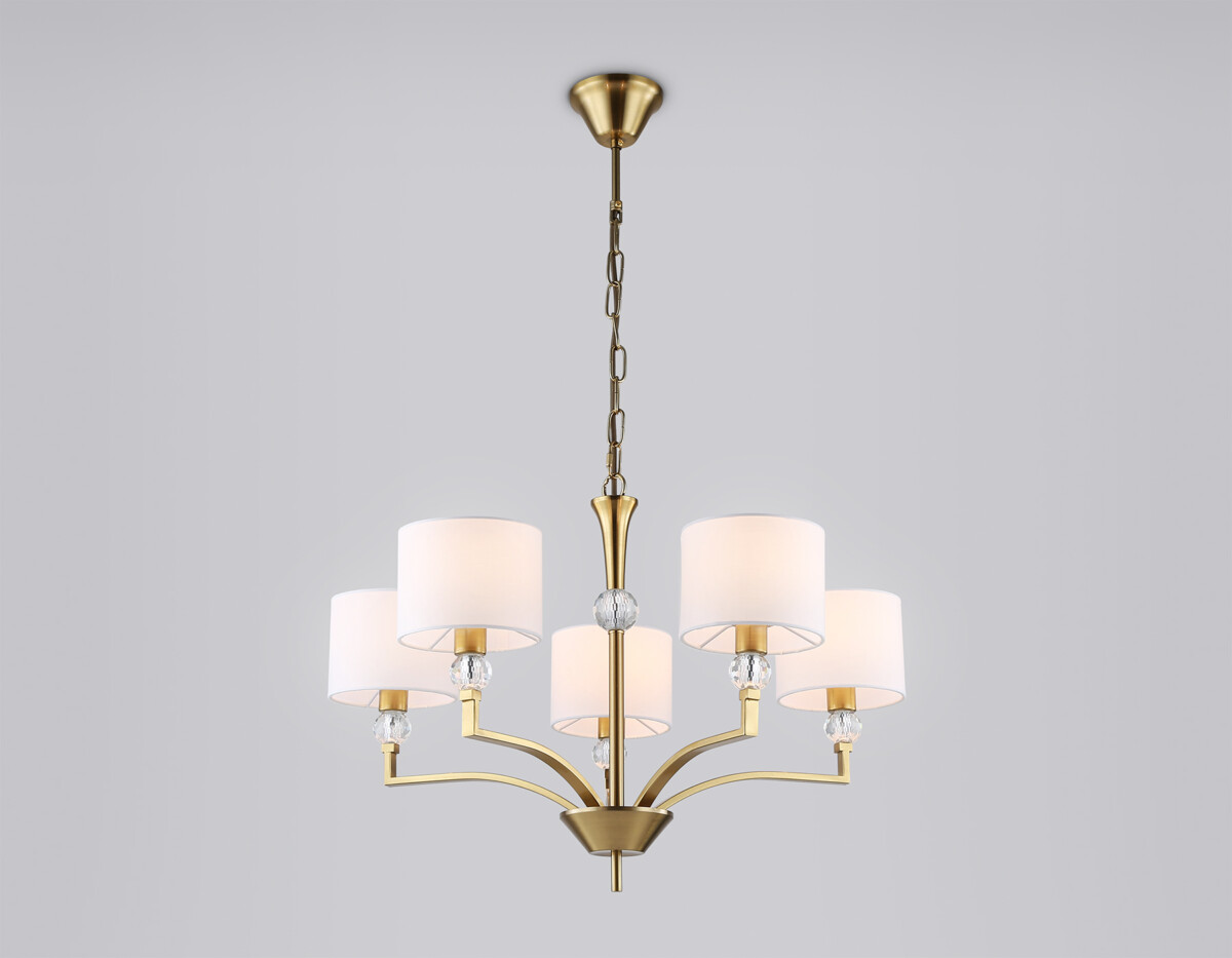 LH71131/5 BS/WH латунь/белый E14/5 max 40W D660*880 — изображение 4