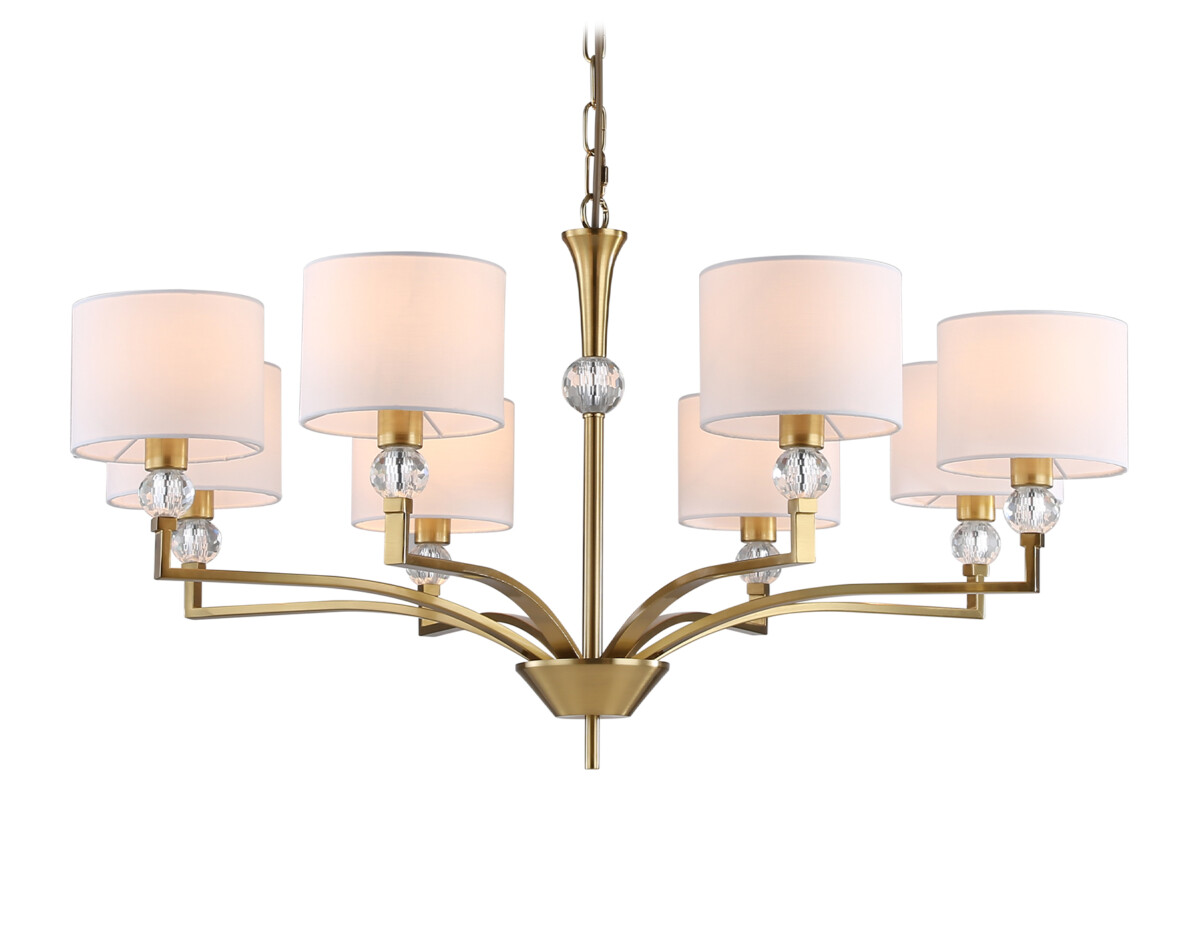 LH71133/8 BS/WH латунь/белый E14/8 max 40W D840*880 — изображение 7