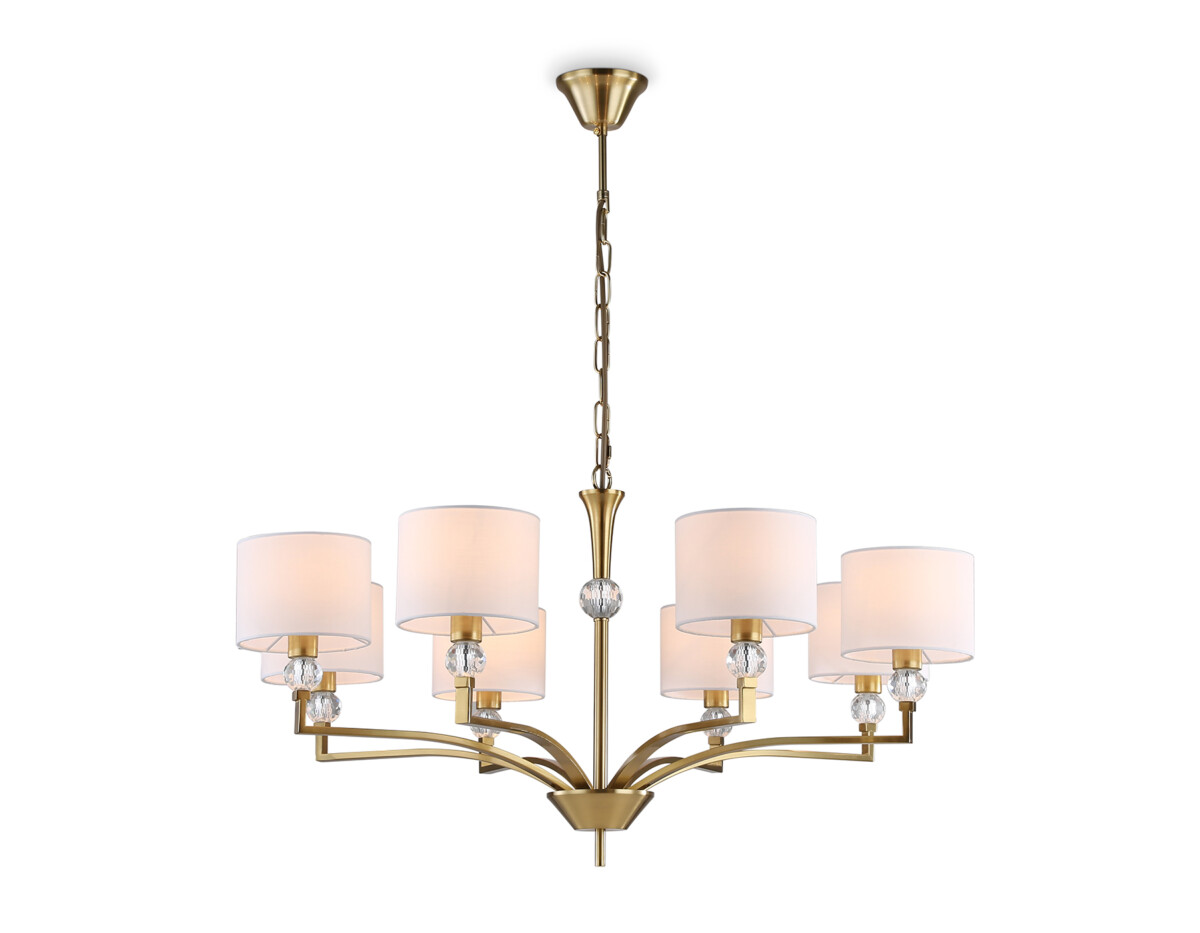 LH71133/8 BS/WH латунь/белый E14/8 max 40W D840*880 — изображение 2