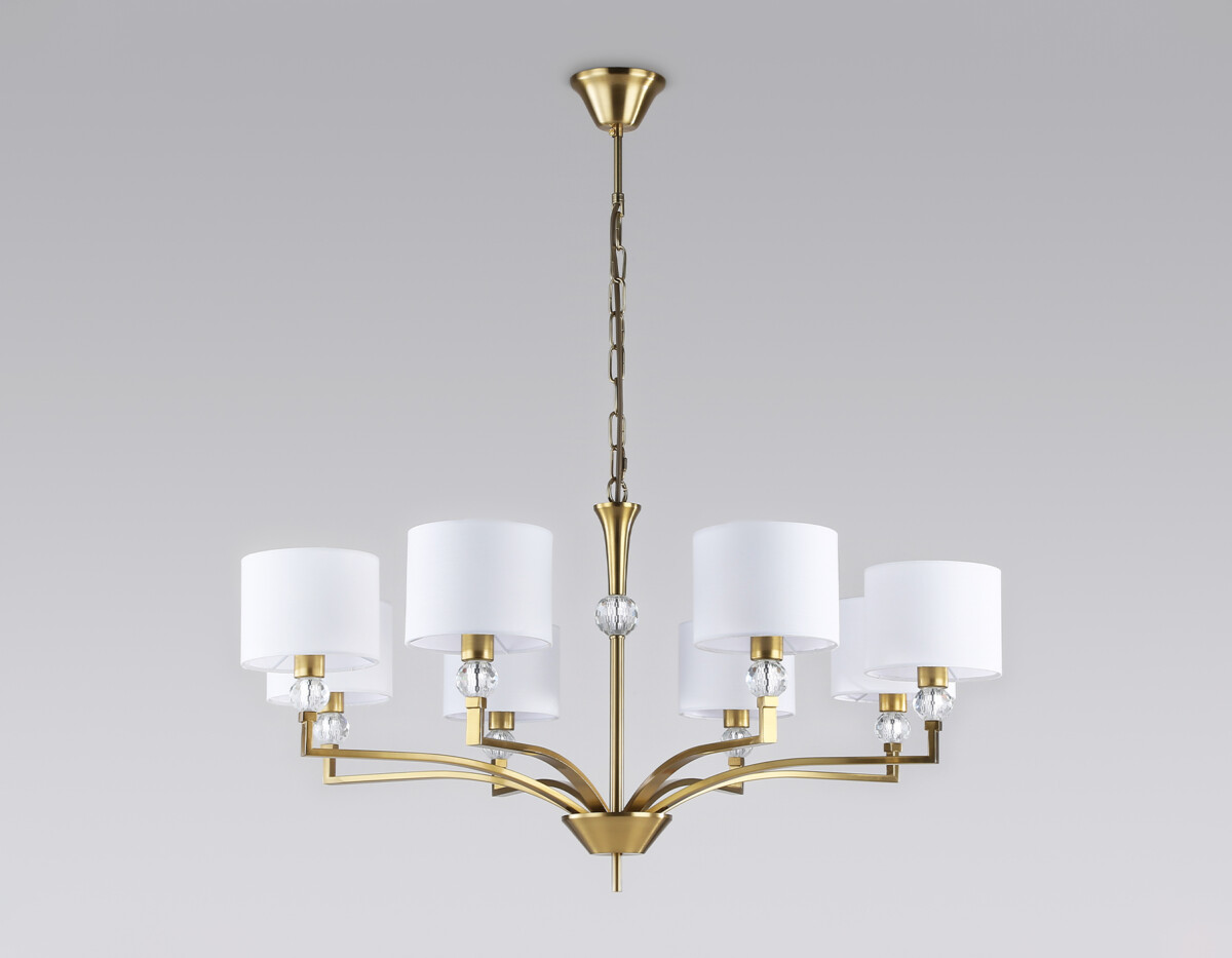 LH71133/8 BS/WH латунь/белый E14/8 max 40W D840*880 — изображение 3