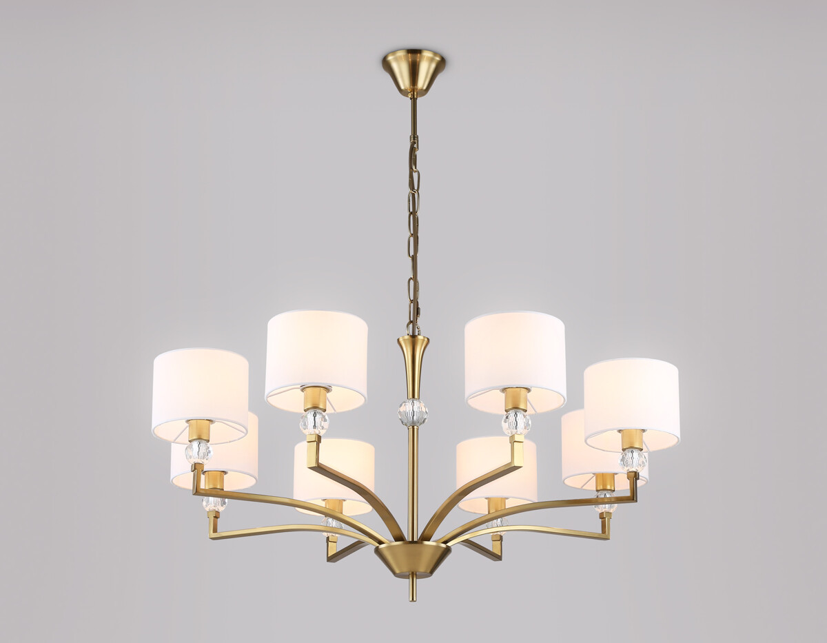 LH71133/8 BS/WH латунь/белый E14/8 max 40W D840*880 — изображение 4