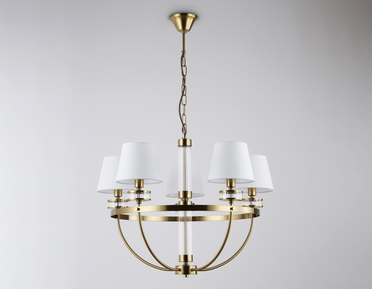 LH71251/5 BS/WH латунь/белый E14/5 max 40W D700*990 — изображение 4