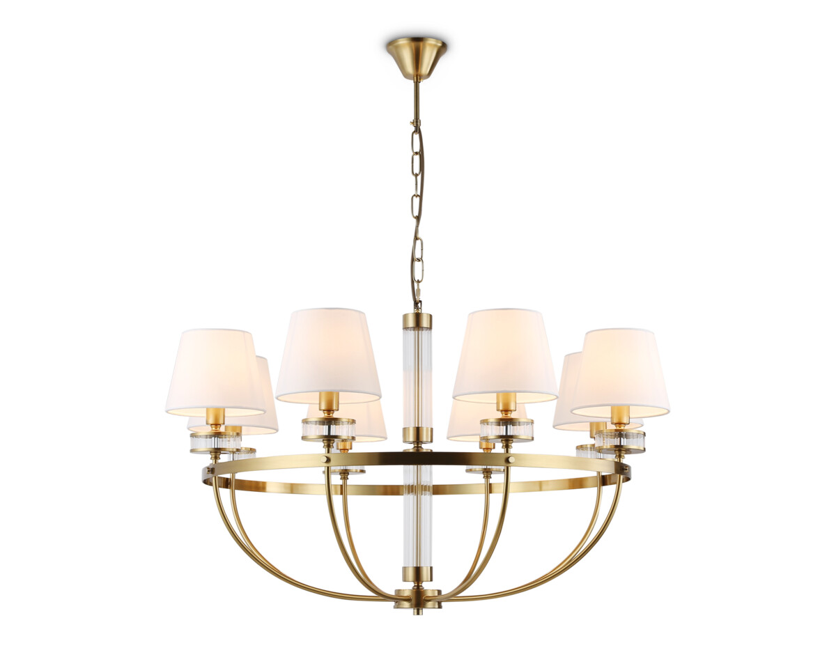 LH71253/8 BS/WH латунь/белый E14/8 max 40W D870*990 — изображение 3