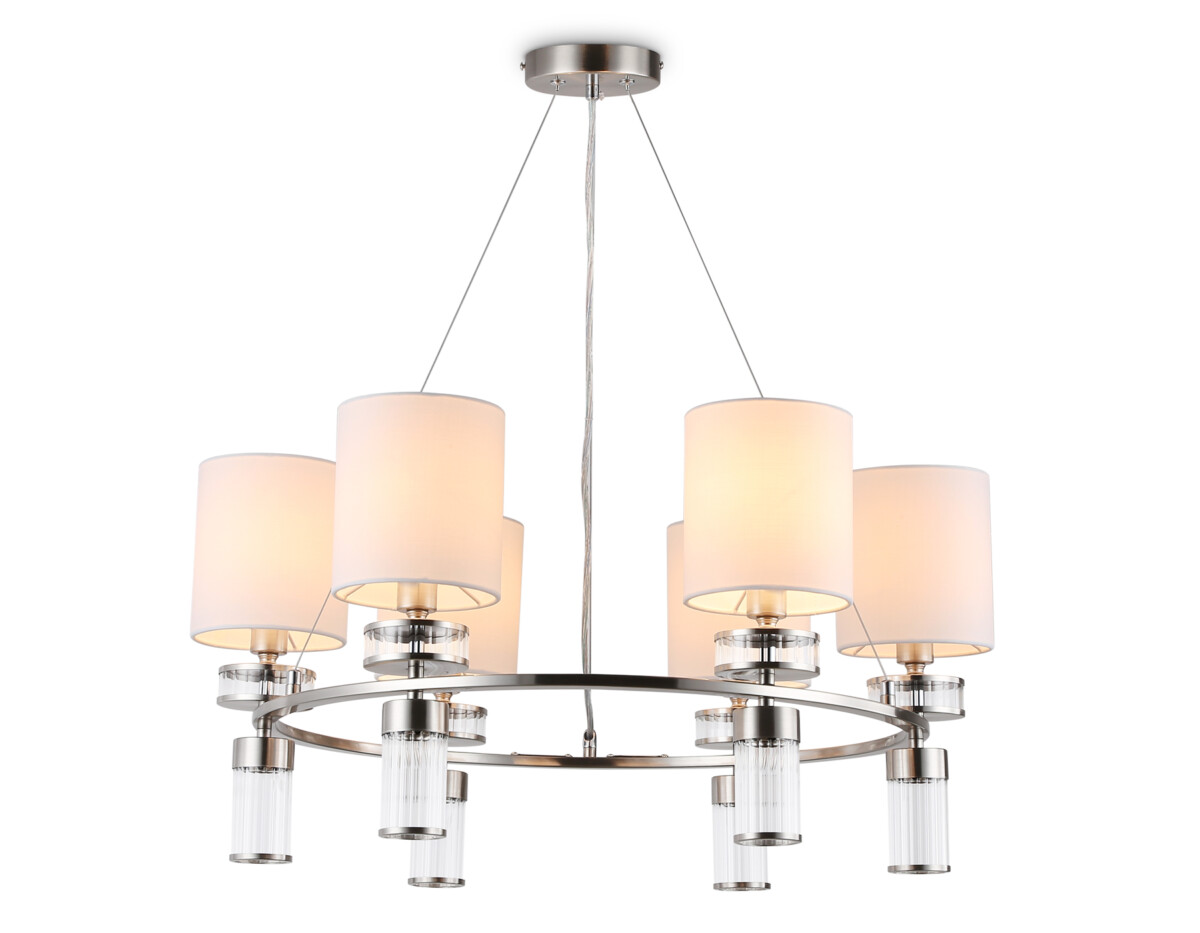 LH71291/6 SN/WH никель/белый E14/6 max 40W D680*730 — изображение 6