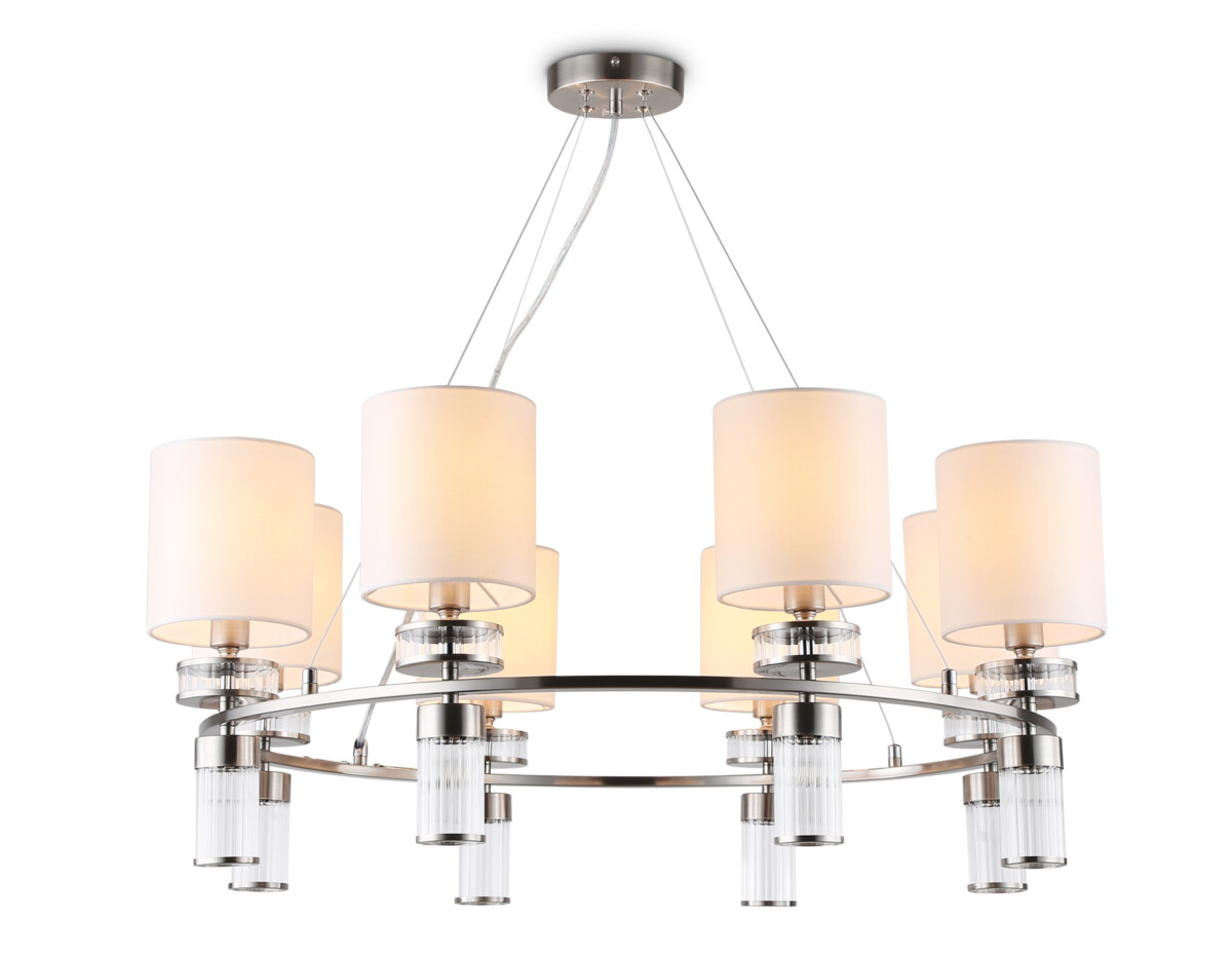 LH71293/8 SN/WH никель/белый E14/8 max 40W D830*780 — изображение 6