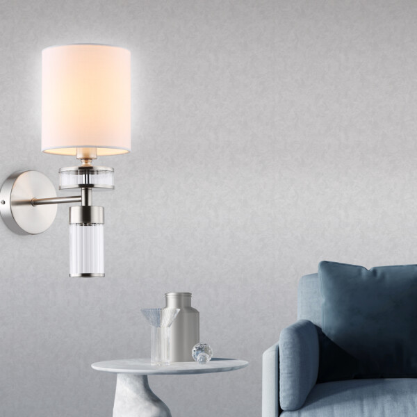 LH71295 SN/WH никель/белый E14 max 40W 210*130*340