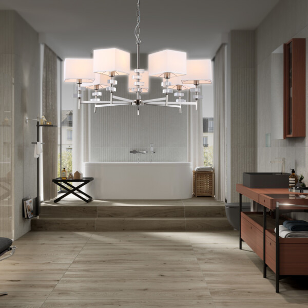 LH71323/7 SN/WH никель/белый E14/7 max 40W D860*850