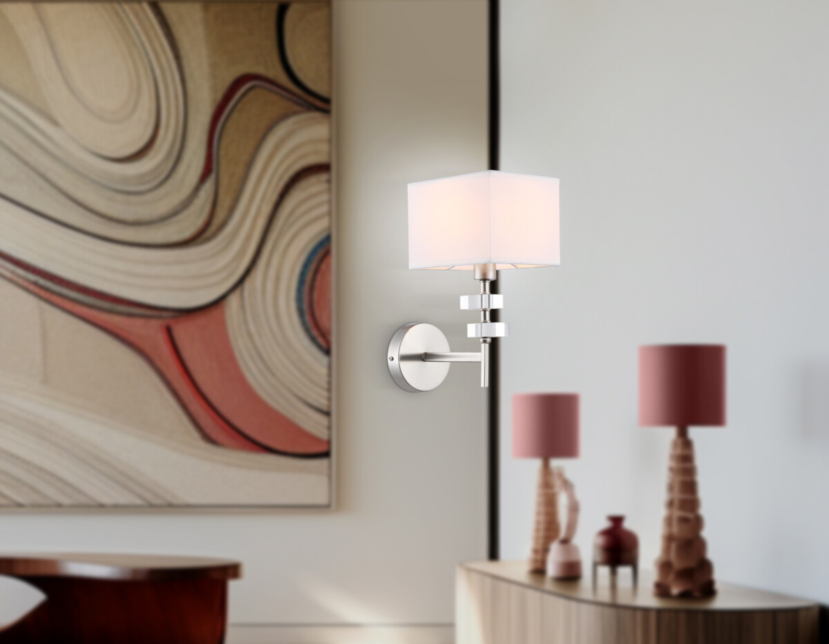 LH71325 SN/WH никель/белый E14 max 40W 240*130*300 — изображение 5