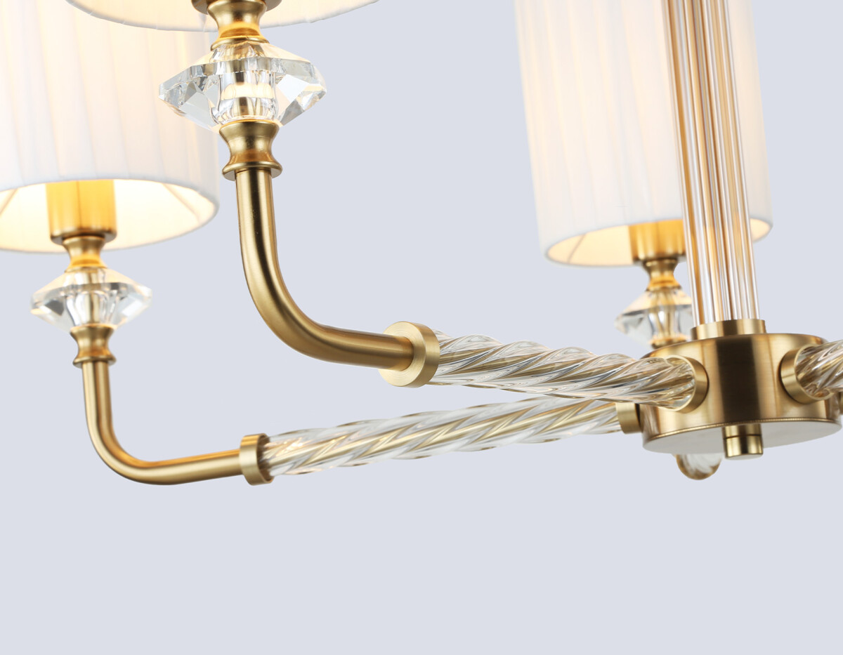 LH71500/5 BS/FR латунь/белый матовый E14*5 max 40W D680*640 — изображение 5