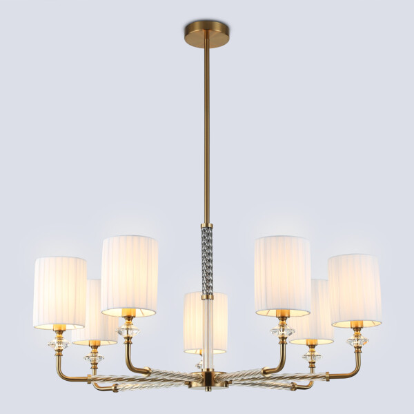 LH71503/7 BS/FR латунь/белый матовый E14*7 max 40W D840*640