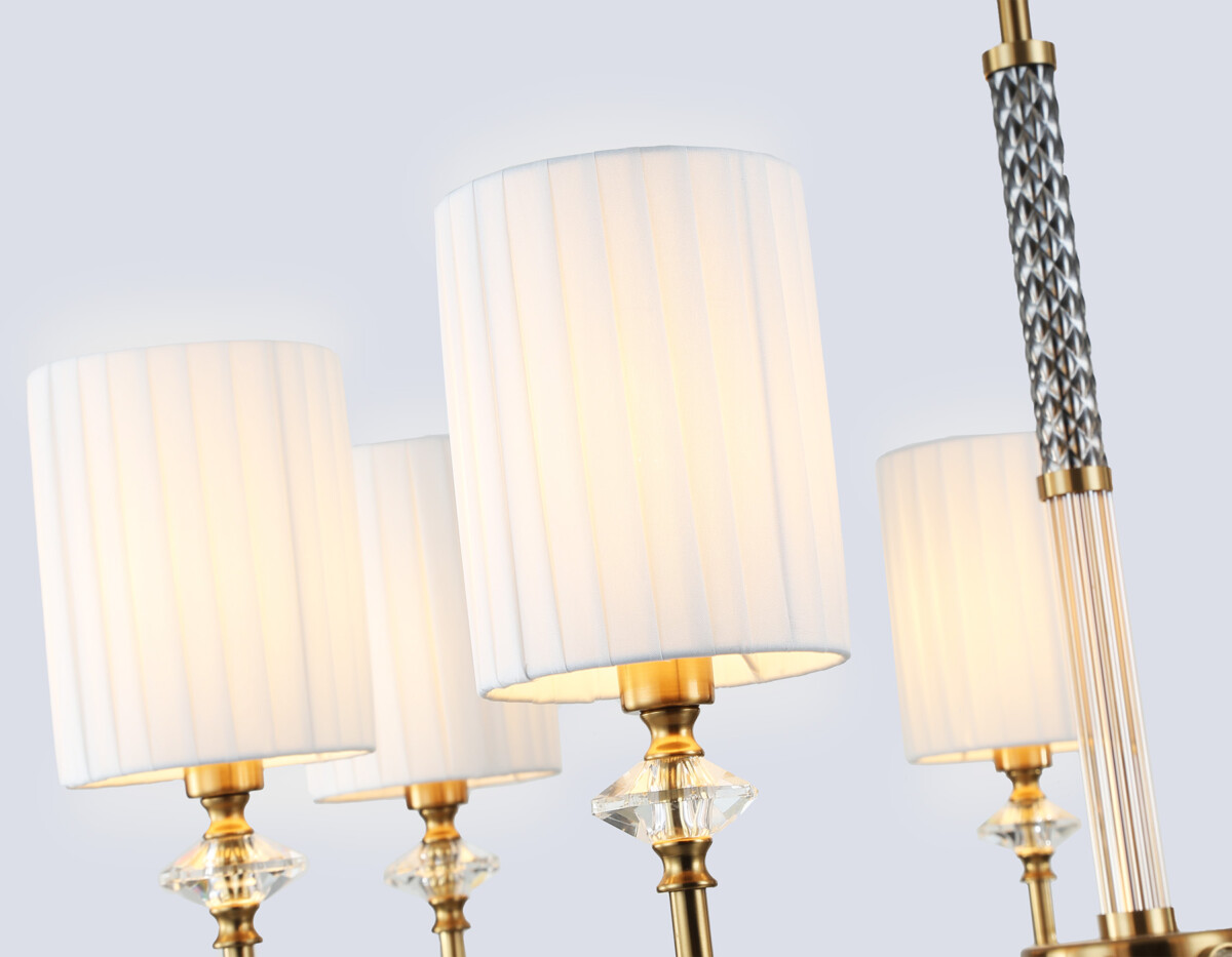 LH71503/7 BS/FR латунь/белый матовый E14*7 max 40W D840*640 — изображение 5