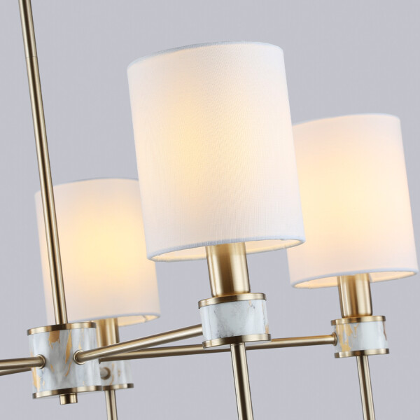 LH72371/5 DBS/WH темная латунь/белый E14/5 max 40W D680*720