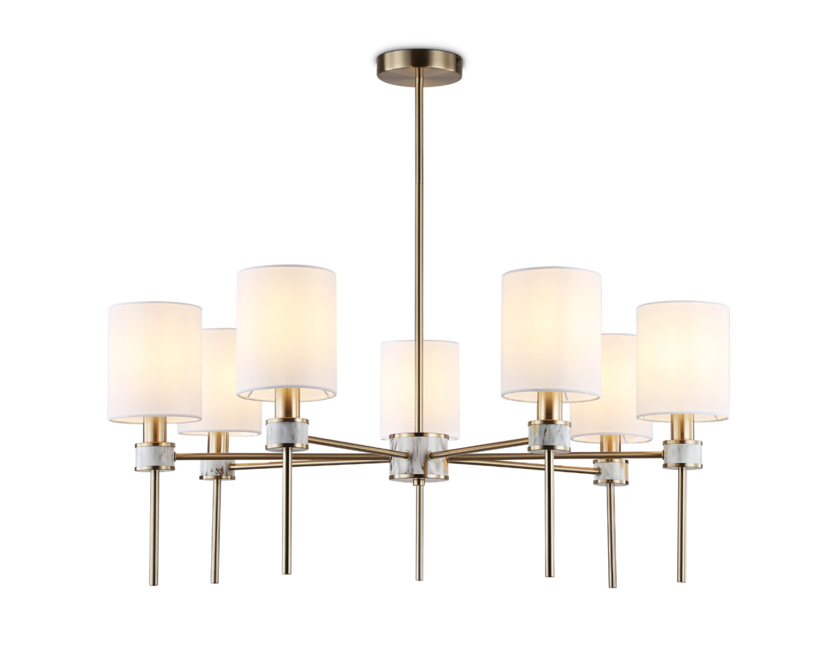 LH72373/7 DBS/WH темная латунь/белый E14/7 max 40W D840*720 — изображение 7