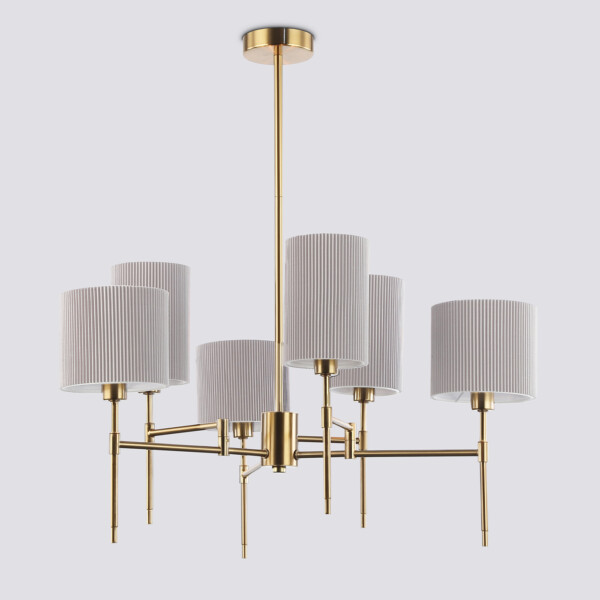 LH72381/6 BS/GR латунь/серый E14*6 max 40W D690*705