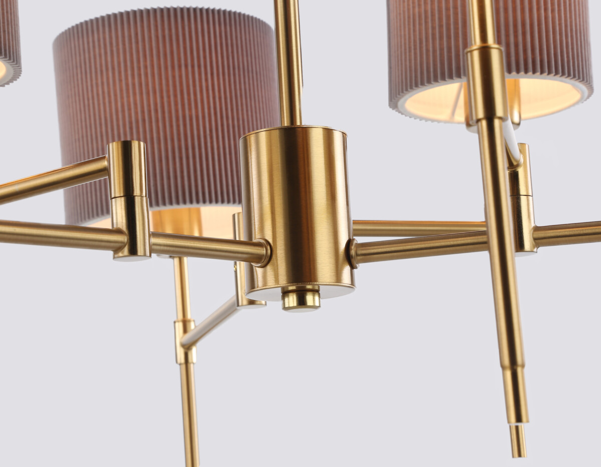 LH72381/6 BS/GR латунь/серый E14*6 max 40W D690*705 — изображение 2