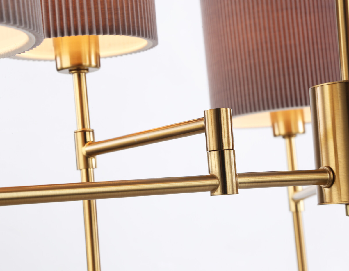 LH72381/6 BS/GR латунь/серый E14*6 max 40W D690*705 — изображение 3