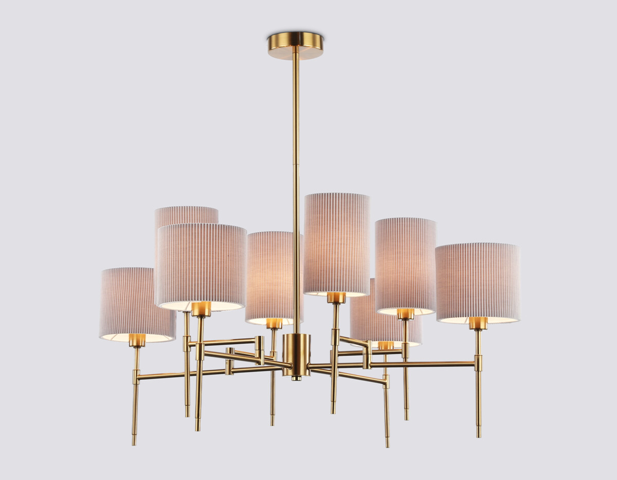 в наличии LH72383/8 BS/GR латунь/серый E14*8 max 40W D810*705 - купить в интернет-магазине Светильники Торг