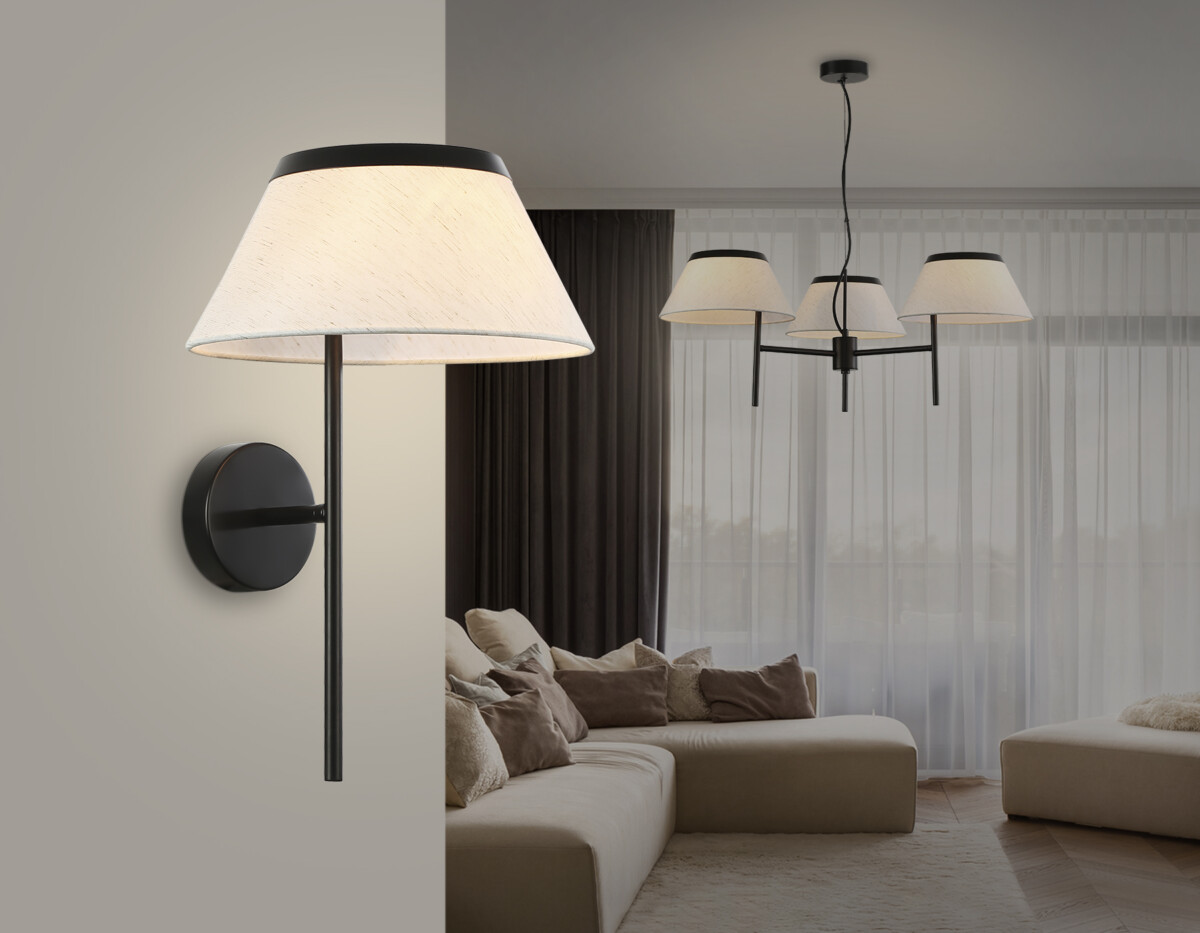 LH72455 BK/WH черный/белый Е14 max 40W 300*260*400 — изображение 5