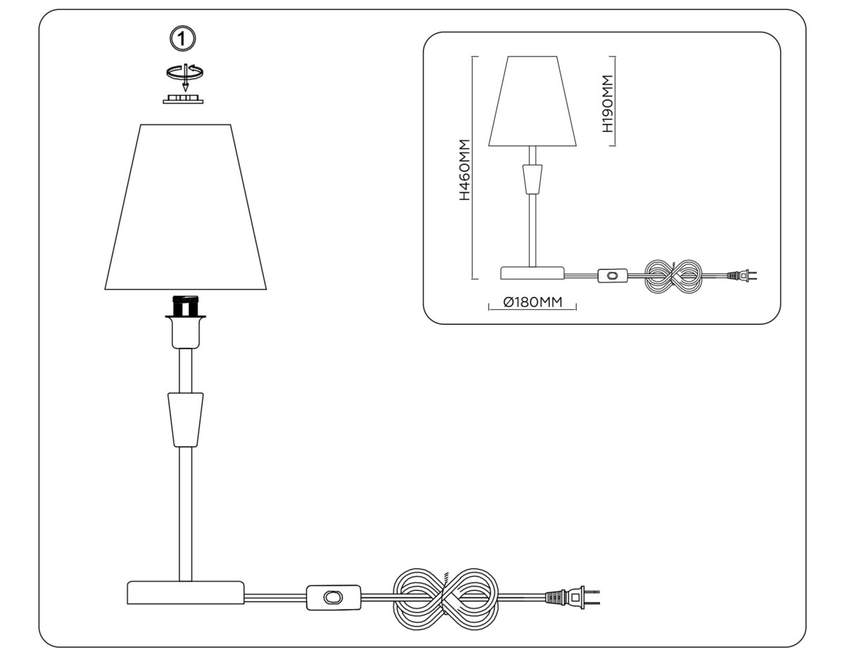 LH75057 BS/GN латунь/зеленый E14 max 40W D180*460 — изображение 2