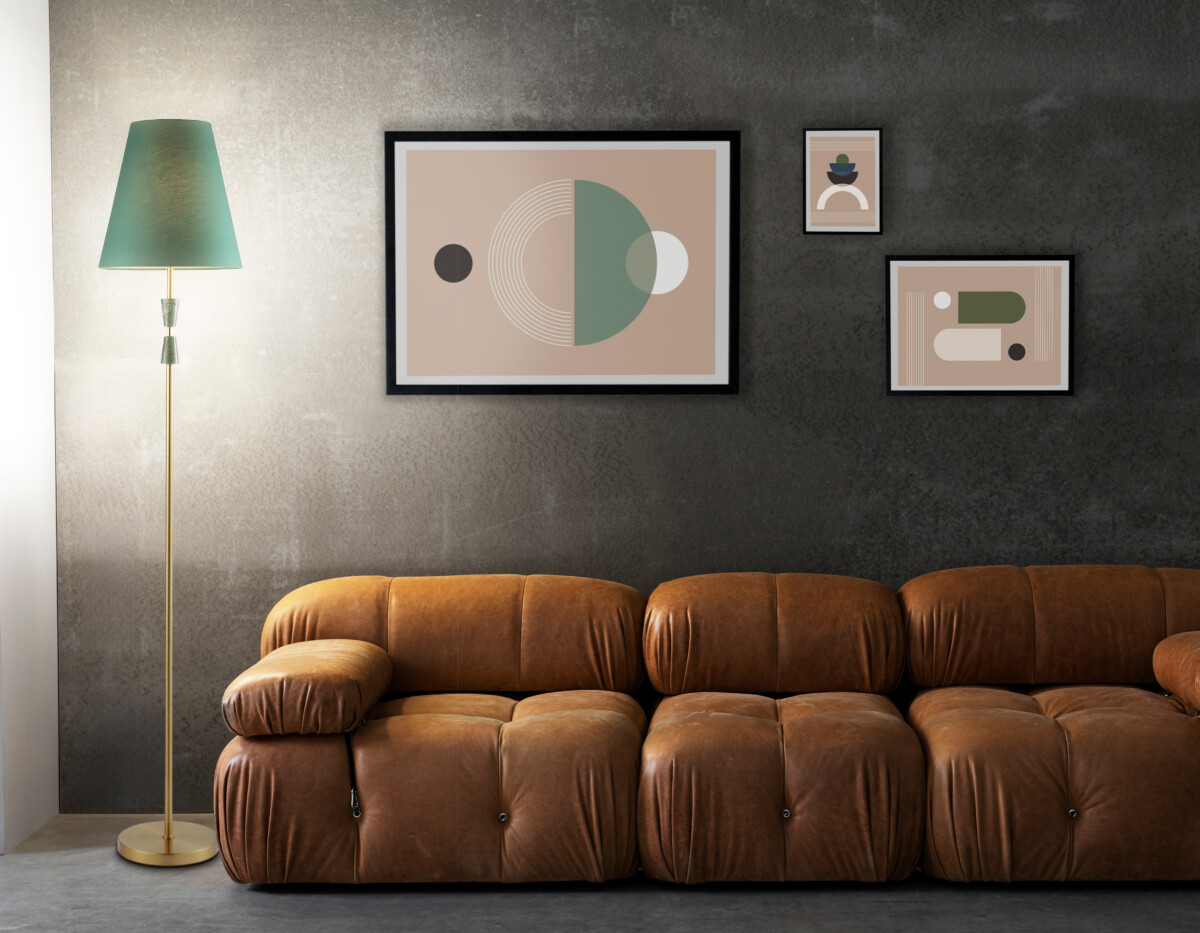 LH75059 BS/GN латунь/зеленый E27 max 60W D300*1550 — изображение 7