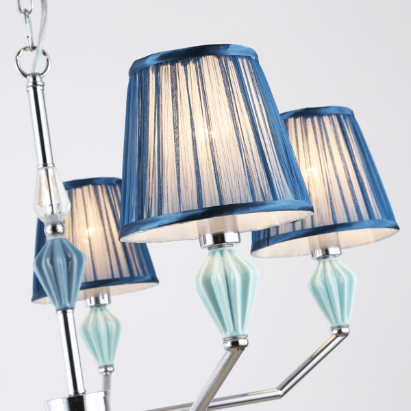 LH75061/5 CH/DB хром/темно синий E14/5 max 40W D690*810