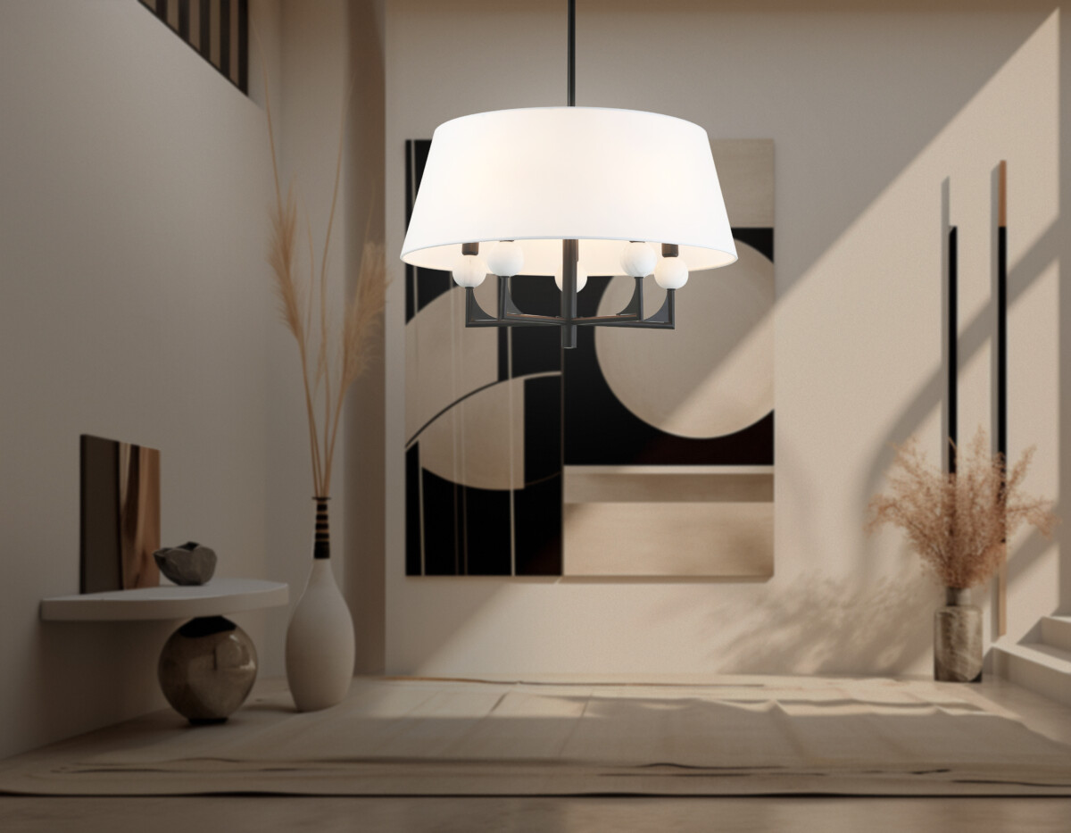 LH75150/5 BK/FR черный/белый матовый E14*5 max 40W D580*590 — изображение 8