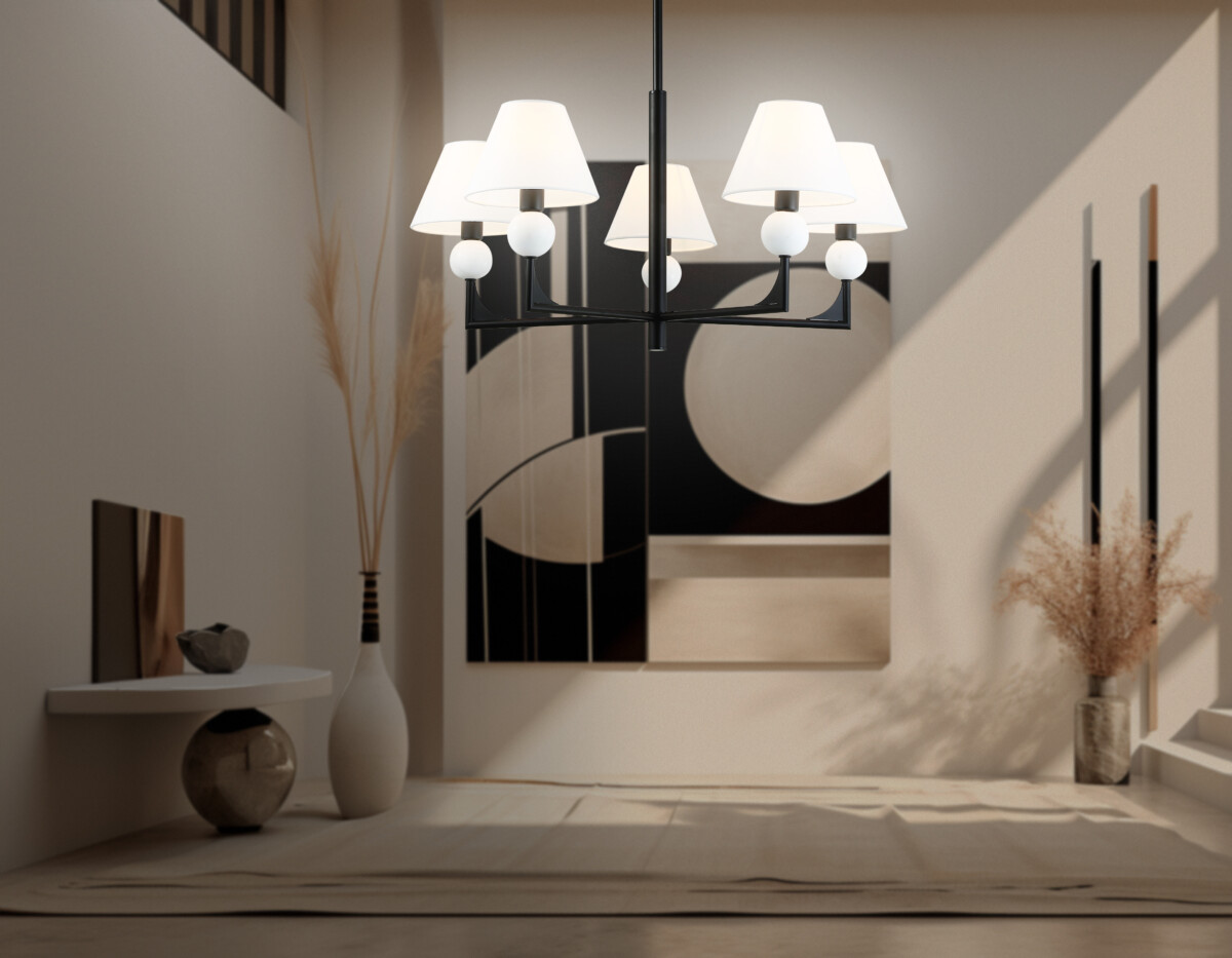 LH75153/5 BK/FR черный/белый матовый E14*5 max 40W D730*580 — изображение 8