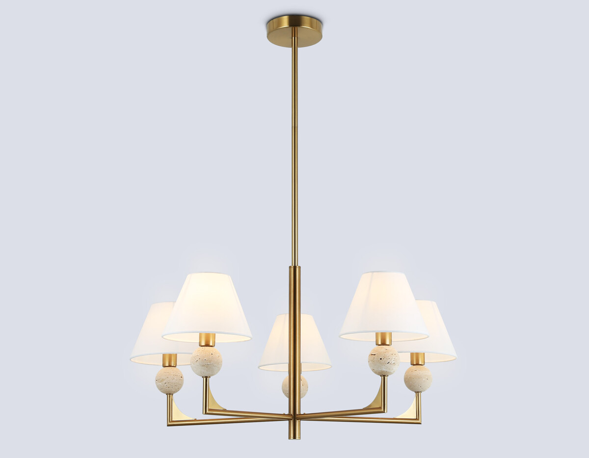 LH75159_mode1 LH75159/5 BS/FR латунь/белый матовый E14*5 max 40W D730*580 — изображение 1