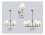 LH75159/5 BS/FR латунь/белый матовый E14*5 max 40W D730*580 — изображение 3