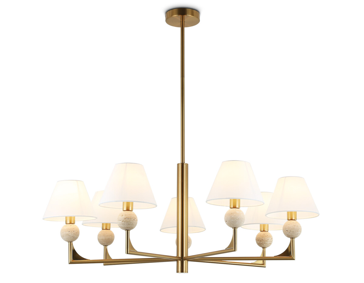 LH75162/7 BS/FR латунь/белый матовый E14*7 max 40W D890*580 — изображение 9