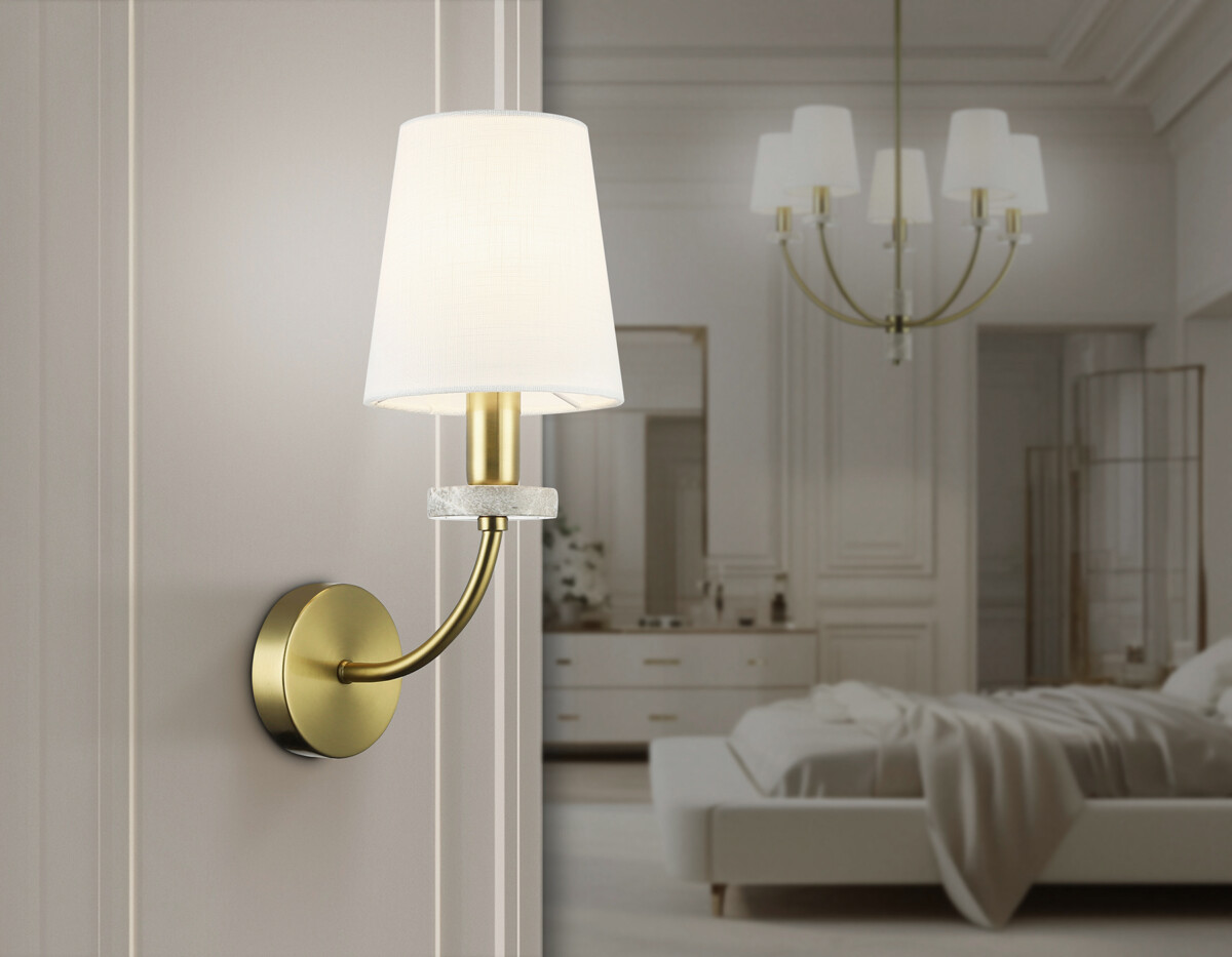 LH75359 SB/WH бронза/белый E14 max 40W 140*205*350 — изображение 6