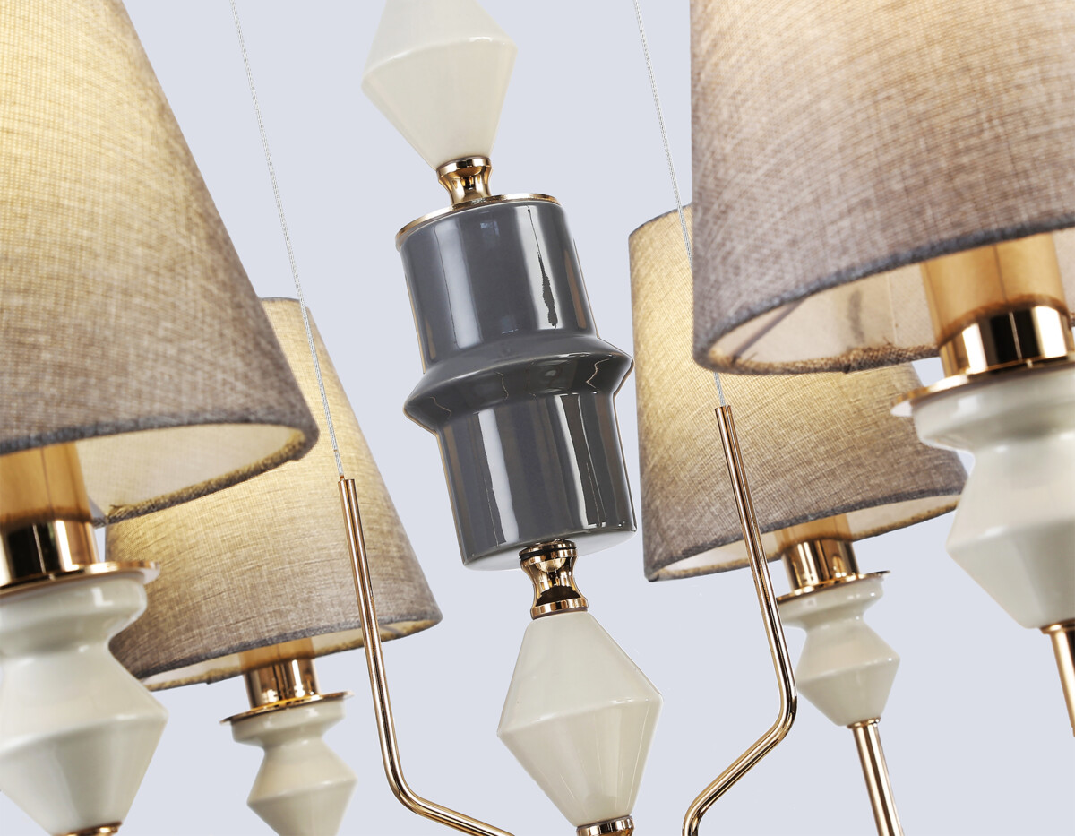 LH75403/8 GD/GR золото/серый E14*8 max 40W D815*1260 — изображение 6