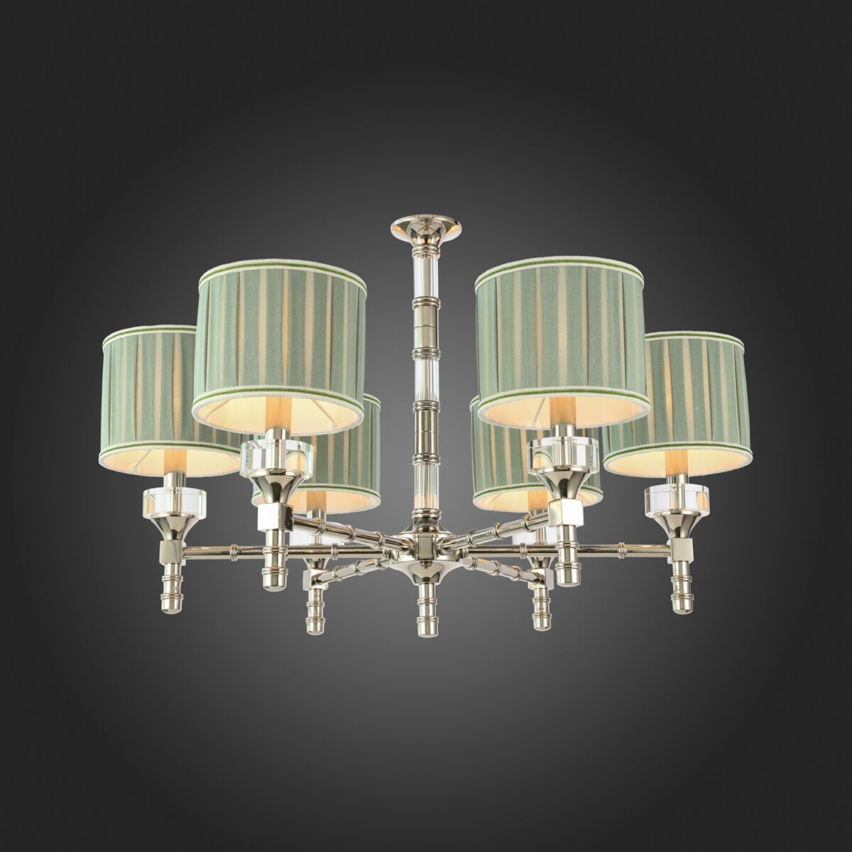 SL1121.103.06 Люстра подвесная ST-Luce Никель/Оливковый E14 6*40W OLEO — изображение 2
