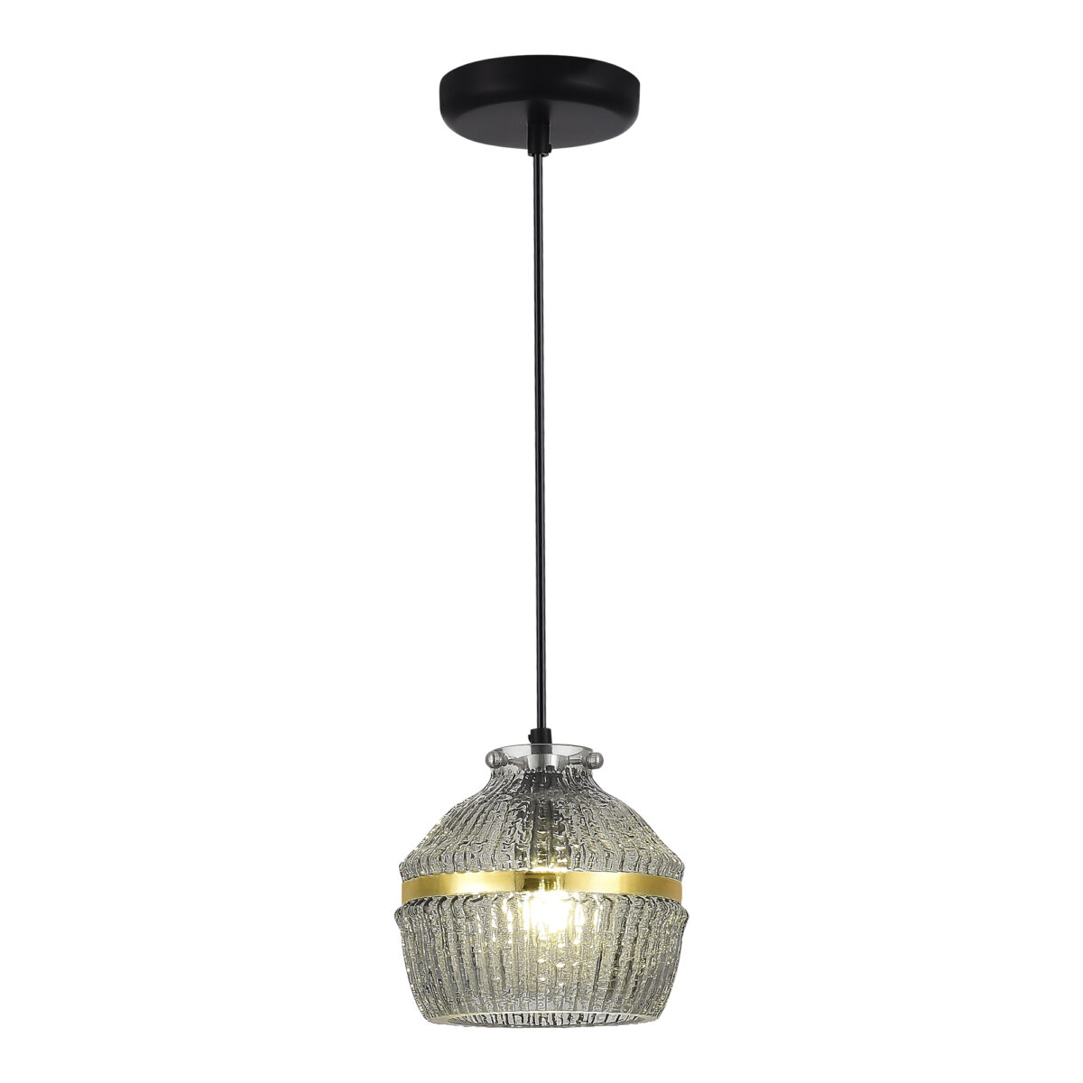 SL1661.413.01 Светильник подвесной ST-Luce Черный/Дымчатый E27 1*40W КОКОН — изображение 1