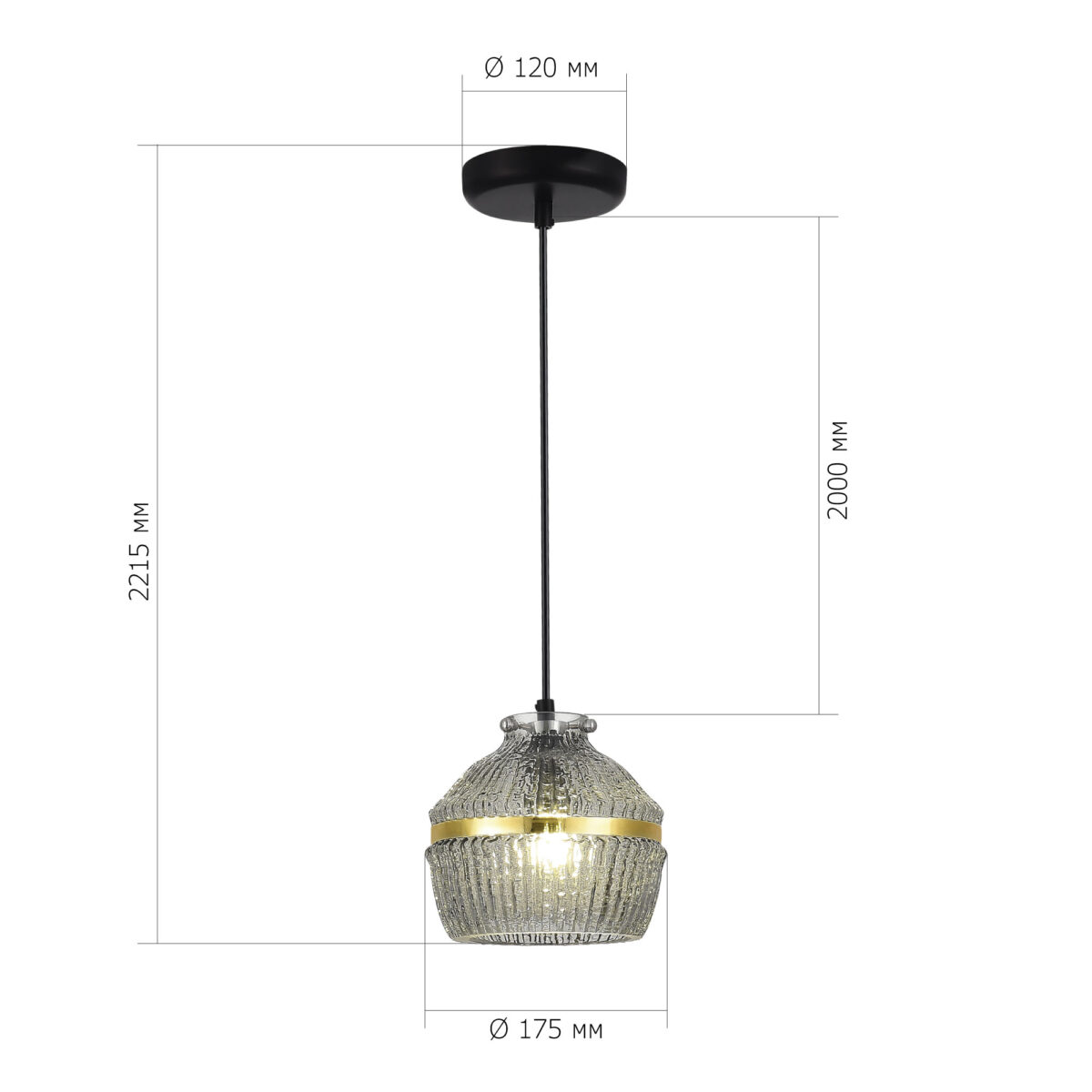 SL1661.413.01 Светильник подвесной ST-Luce Черный/Дымчатый E27 1*40W КОКОН — изображение 4