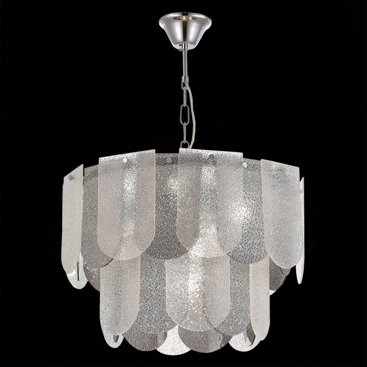 SLE1125-103-07_01B SLE1125-103-07 Светильник подвесной Хром/Прозрачно-Дымчатый E14 7*40W ERZO — изображение 1