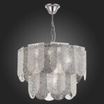 SLE1125-103-07 Светильник подвесной Хром/Прозрачно-Дымчатый E14 7*40W ERZO — изображение 2