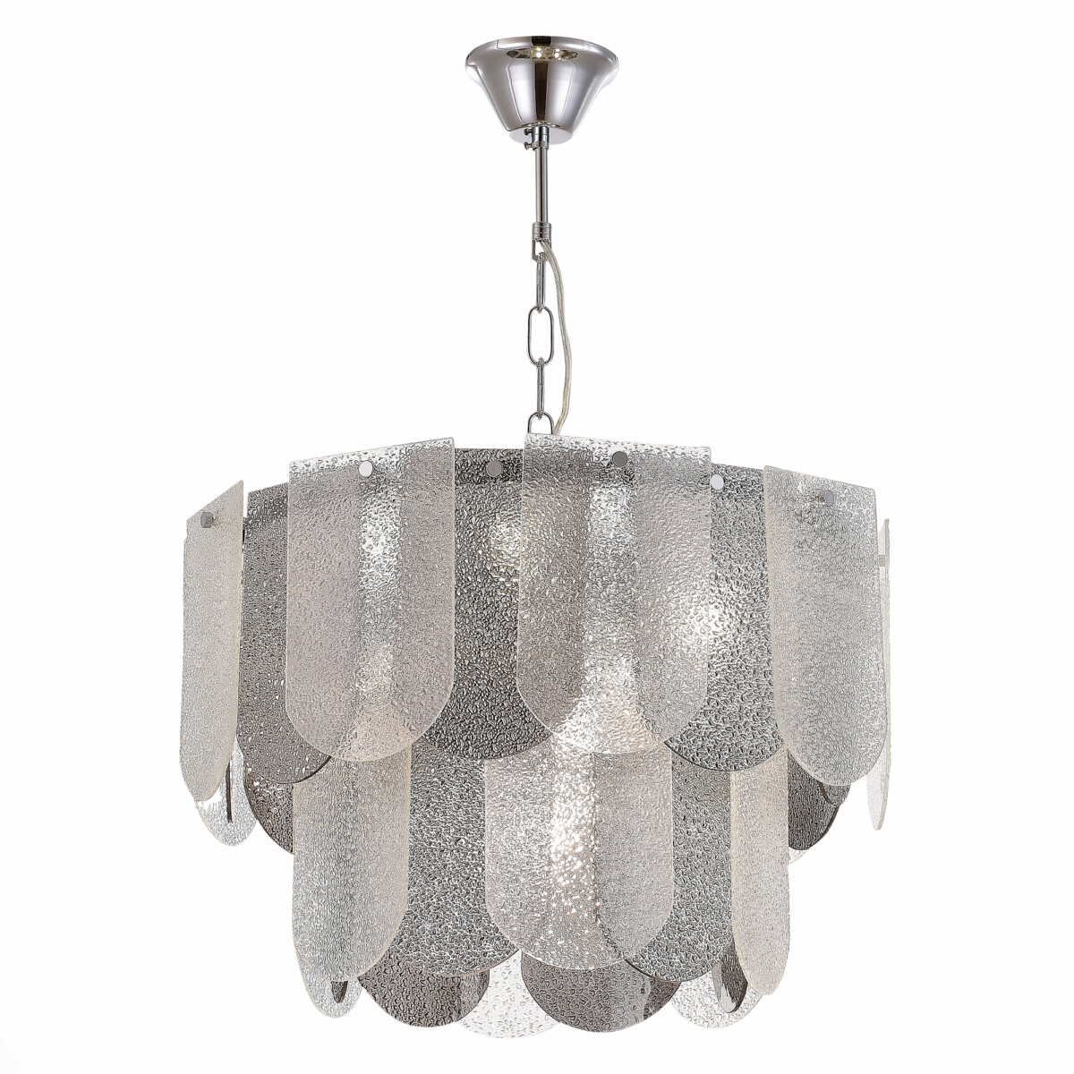 SLE1125-103-07 Светильник подвесной Хром/Прозрачно-Дымчатый E14 7*40W ERZO — изображение 3