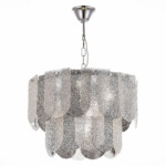 SLE1125-103-07 Светильник подвесной Хром/Прозрачно-Дымчатый E14 7*40W ERZO — изображение 3