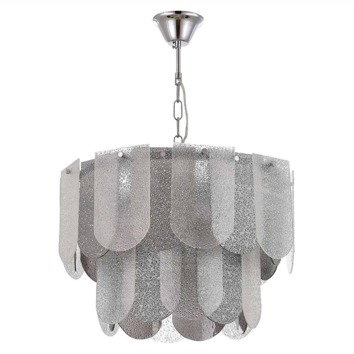 SLE1125-103-07 Светильник подвесной Хром/Прозрачно-Дымчатый E14 7*40W ERZO — изображение 4