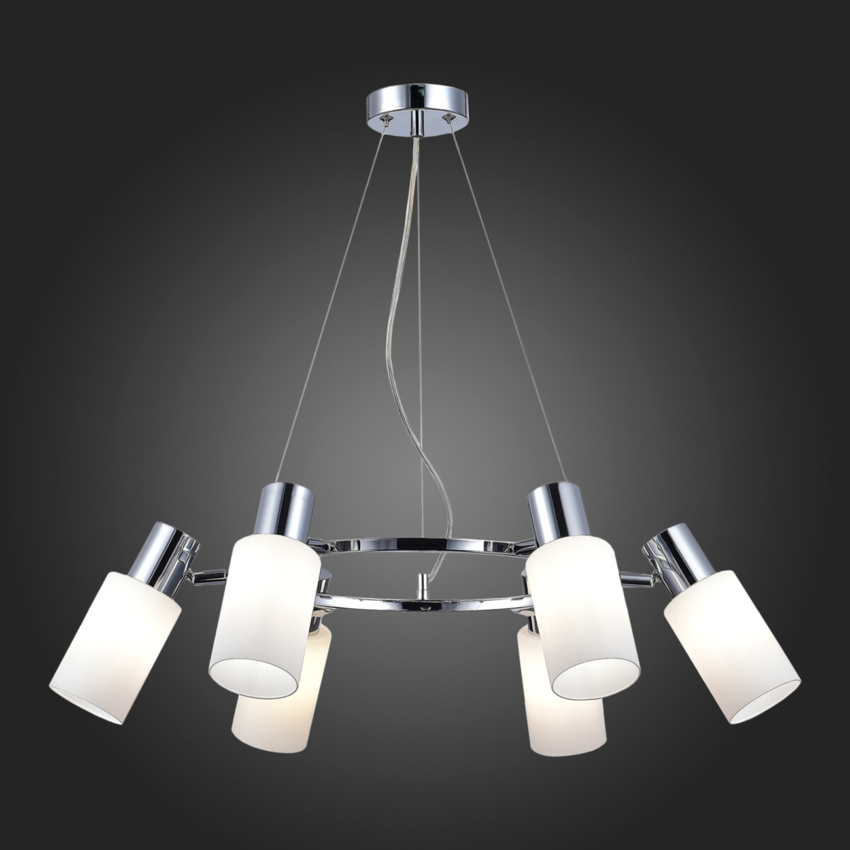 SLE1139-103-06 Светильник подвесной Хром/Белый E14 6*60W GESSI — изображение 2