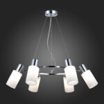 SLE1139-103-06 Светильник подвесной Хром/Белый E14 6*60W GESSI — изображение 2